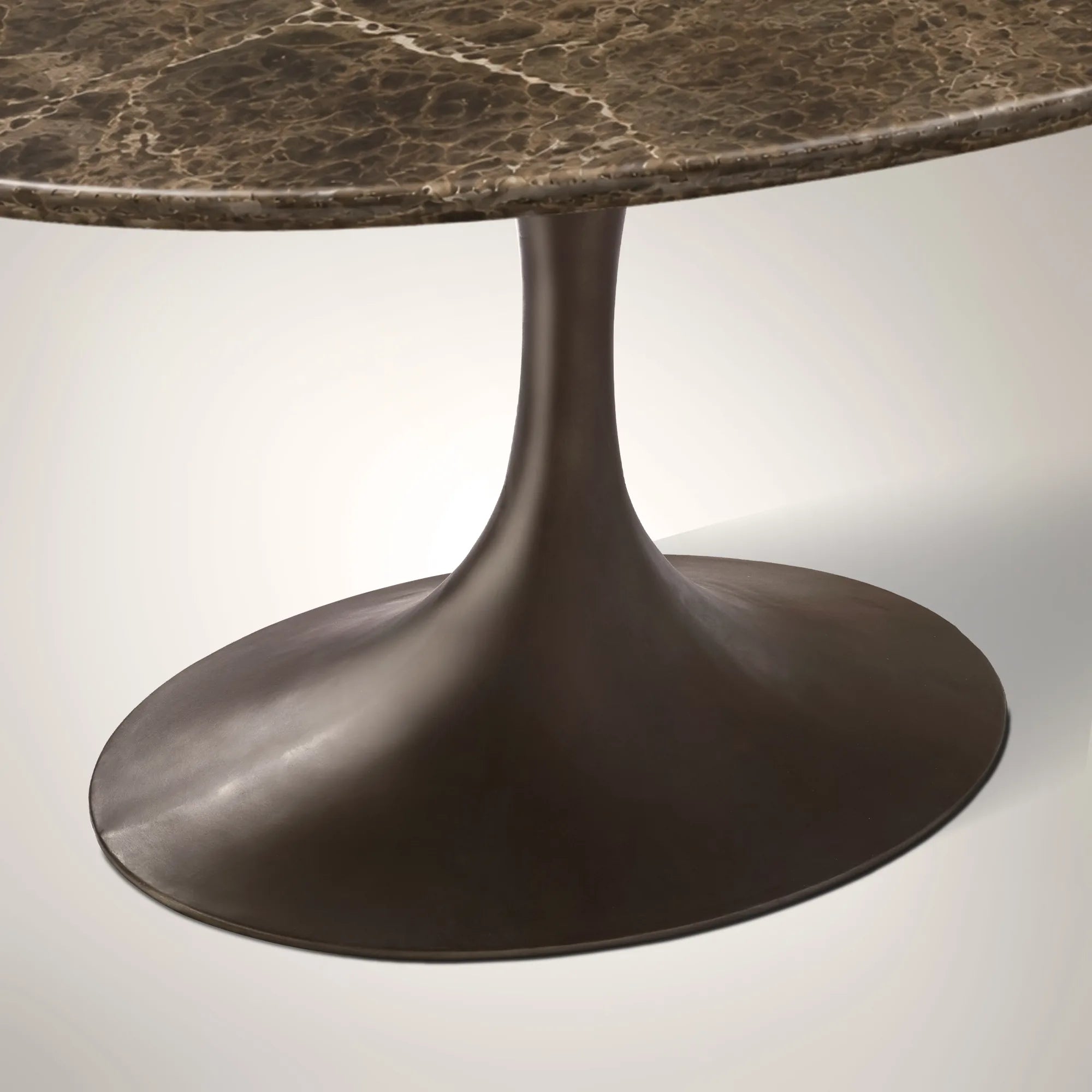 AVRA Oval Stone Dining Table with Oval Base