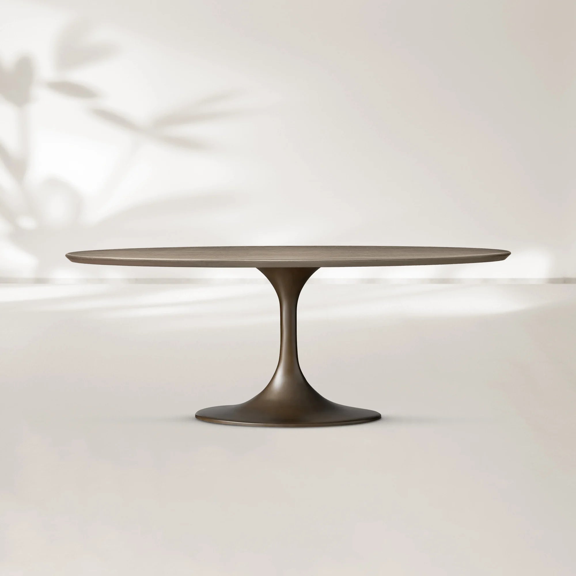 AVRA Oval Wood Dining Table with Oval Base