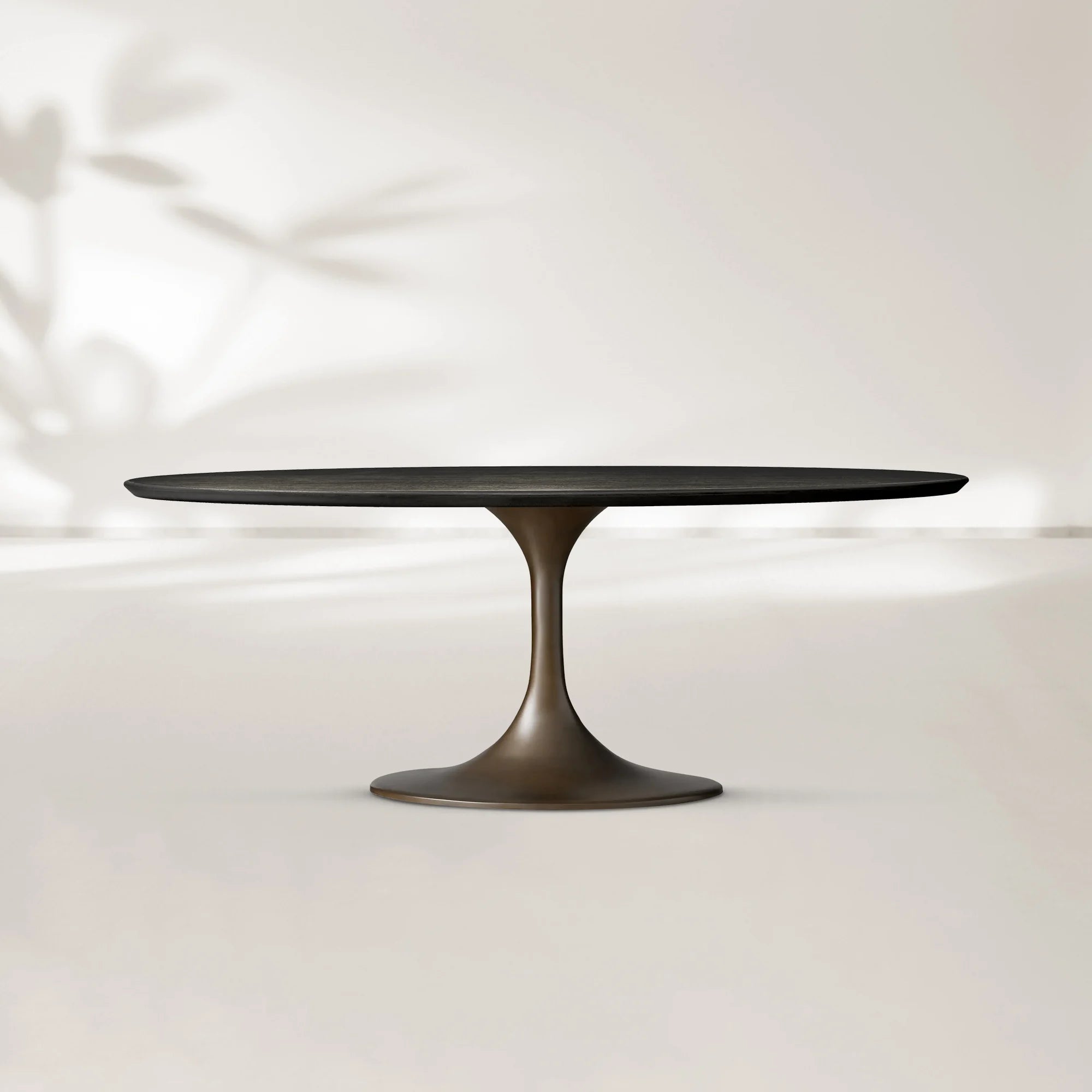 AVRA Oval Wood Dining Table with Oval Base