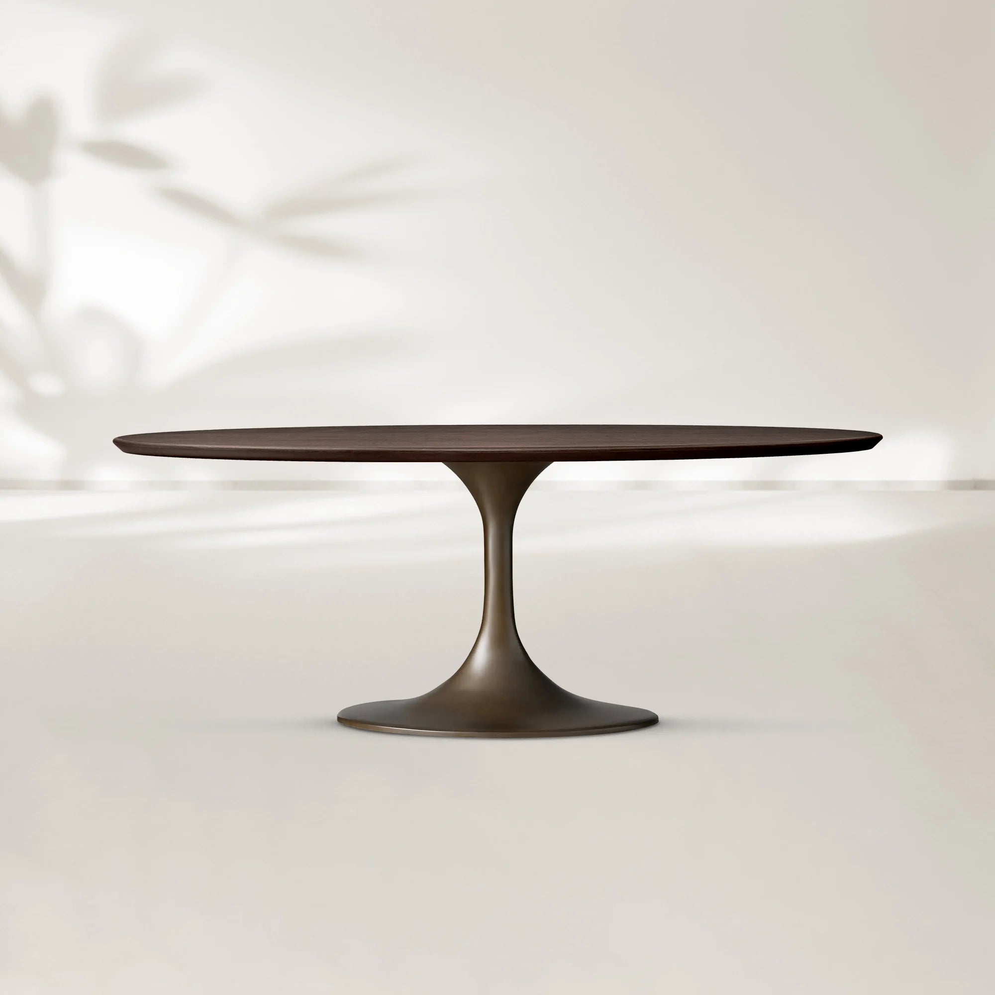 AVRA Oval Wood Dining Table with Oval Base