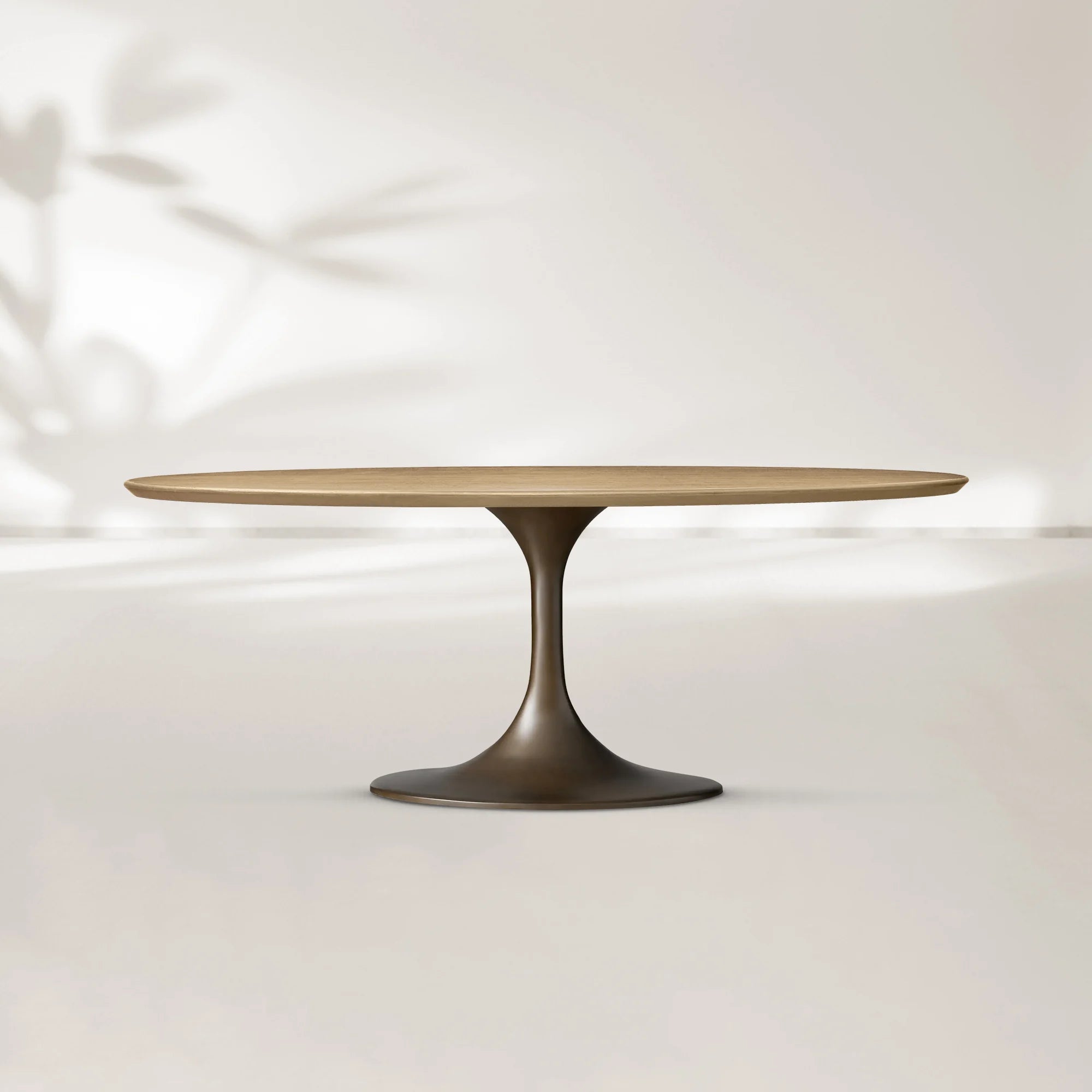 AVRA Oval Wood Dining Table with Oval Base