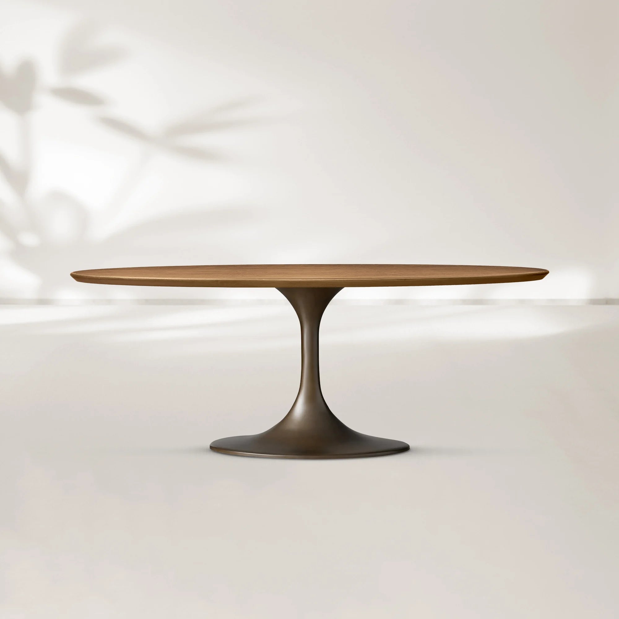 AVRA Oval Wood Dining Table with Oval Base