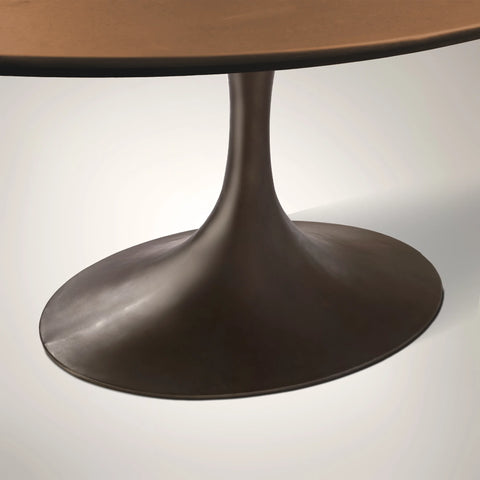 AVRA Oval Wood Dining Table with Oval Base