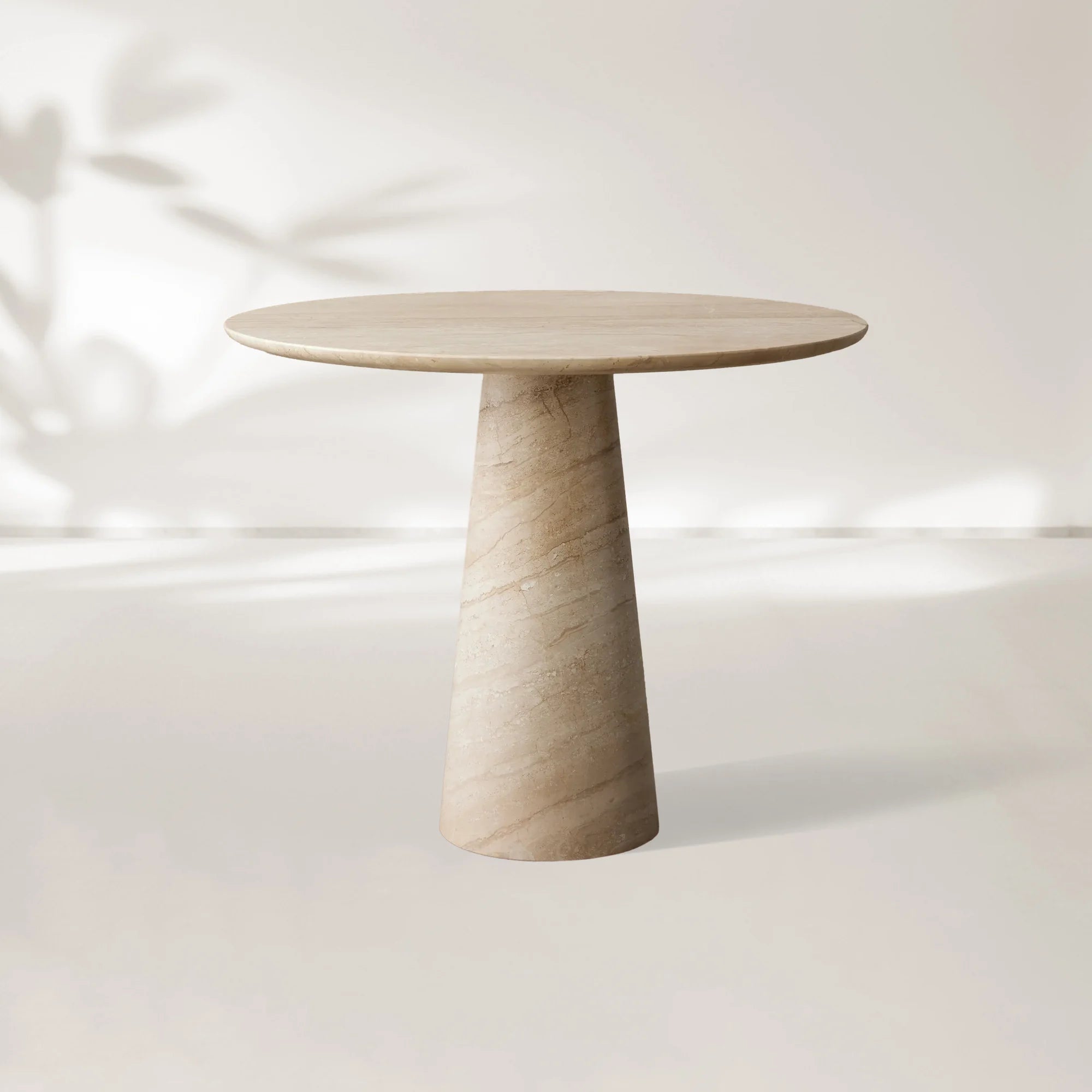Hemmings Bistro Table Solid Stone Round Modern Minimalist Dining
