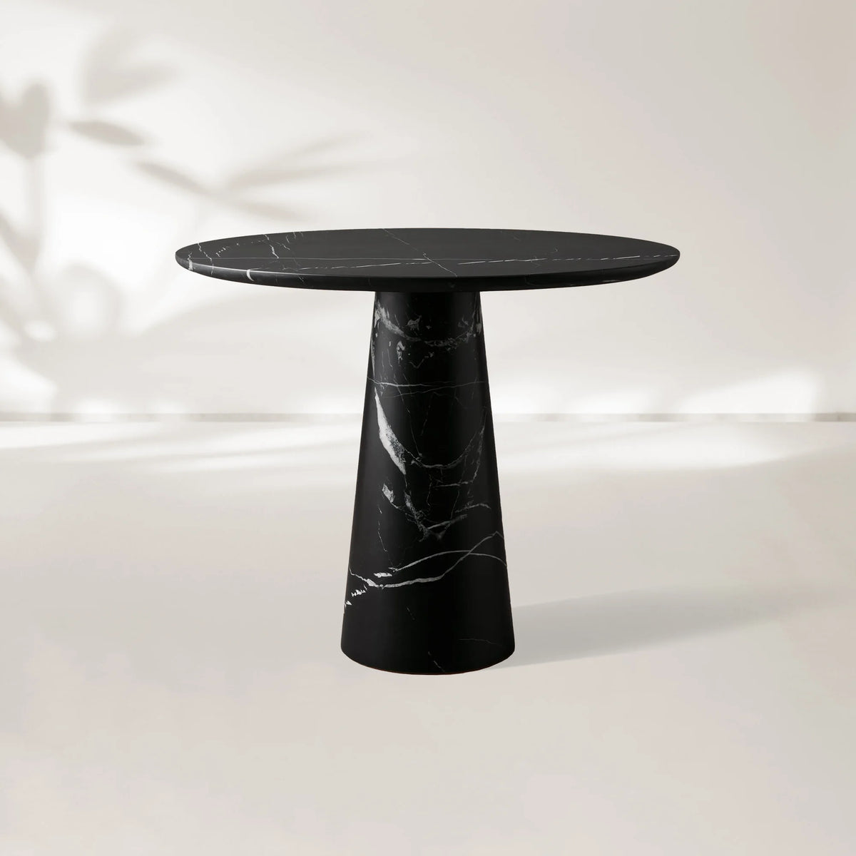 Hemmings Bistro Table Solid Stone Round Modern Minimalist Dining