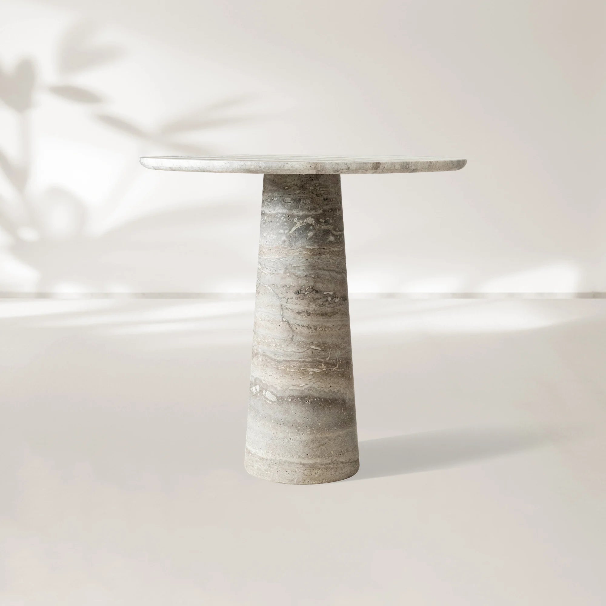 Hemmings Bistro Table Solid Stone Round Modern Minimalist Dining