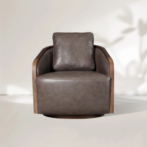 Pomona Microfiber Leather Swivel Chair