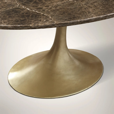 AVRA Oval Stone Dining Table with Oval Base