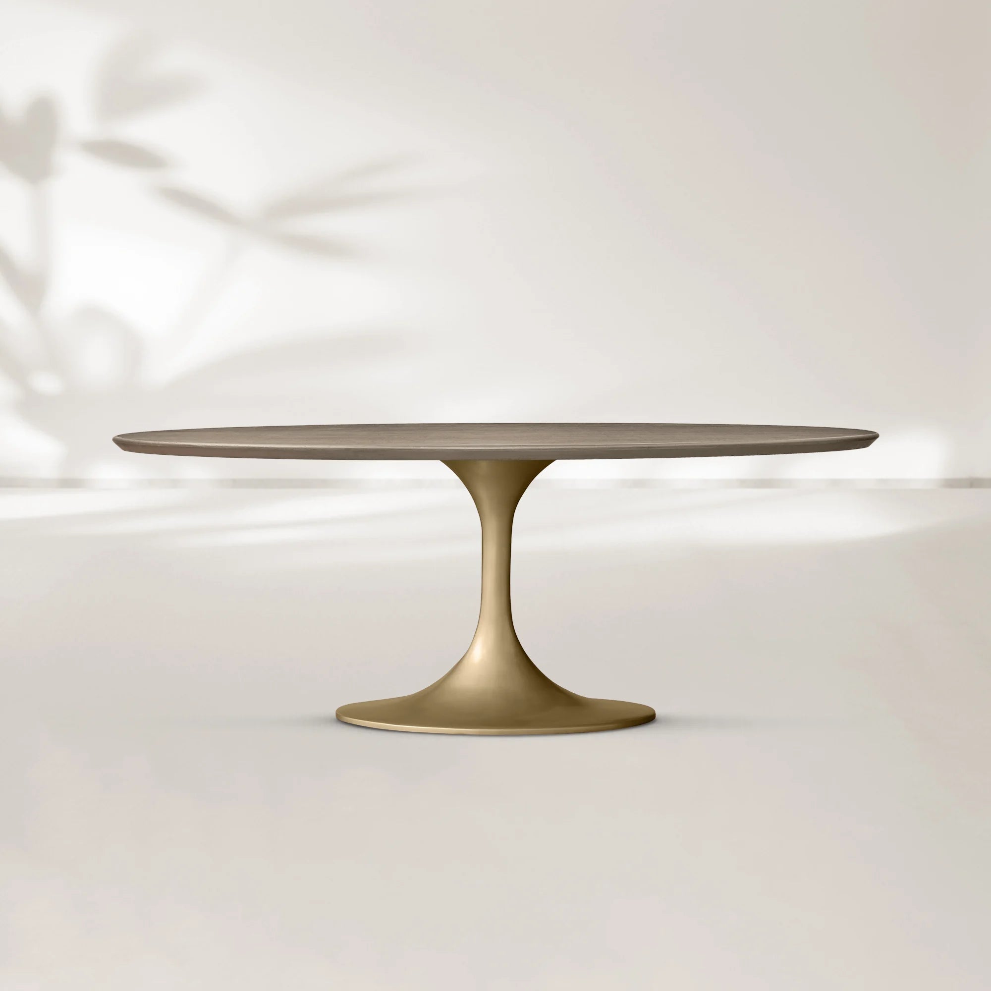 AVRA Oval Wood Dining Table with Oval Base