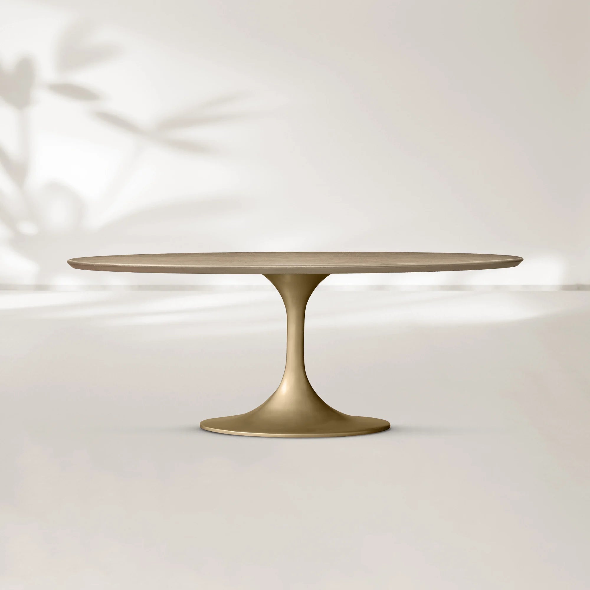 AVRA Oval Wood Dining Table with Oval Base