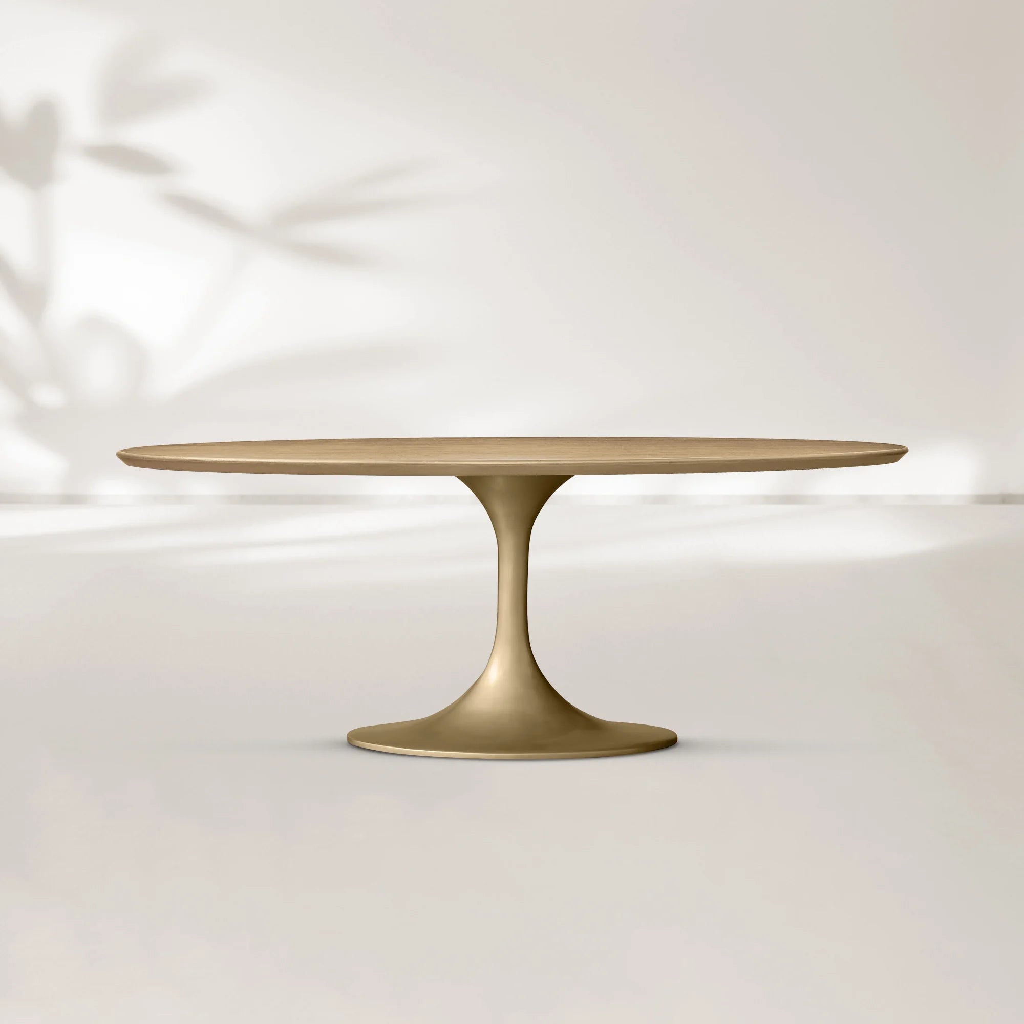 AVRA Oval Wood Dining Table with Oval Base