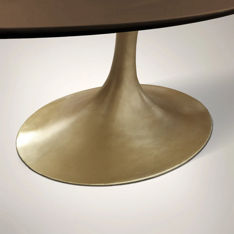 AVRA Oval Wood Dining Table with Oval Base