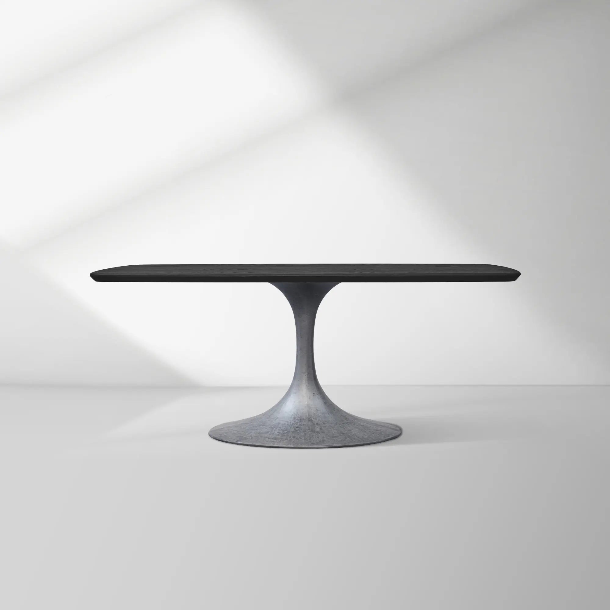 Aero Saint Germain Solid Oak Top Dining Table Tulip Rectangular Dining Table with Launette Base
