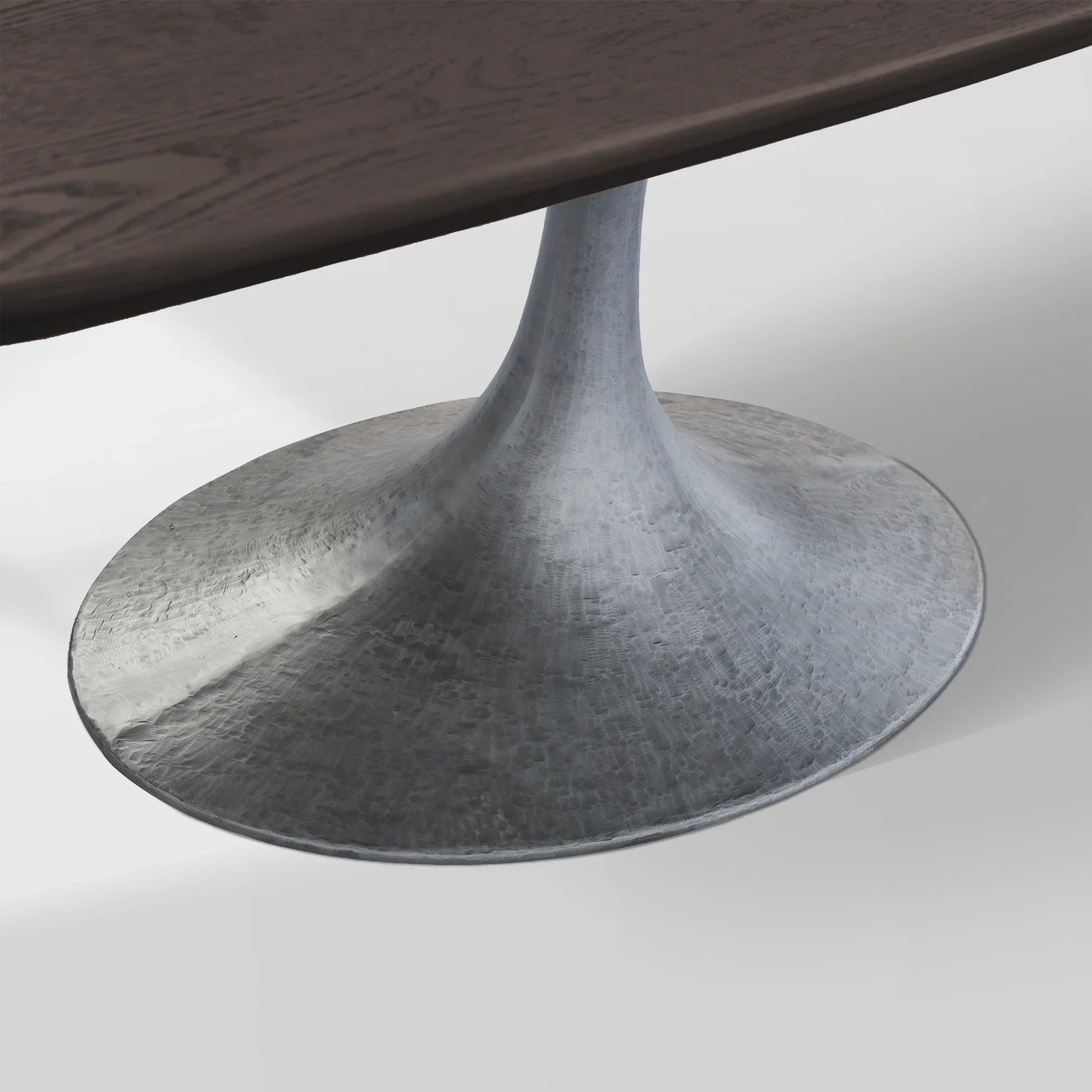 Aero Saint Germain Solid Oak Top Dining Table Tulip Rectangular Dining Table with Launette Base