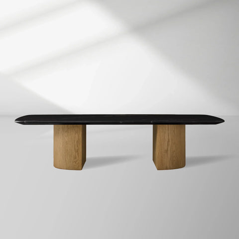 San Germani 72" Stone Coffee Table with Dauphine Metal Base