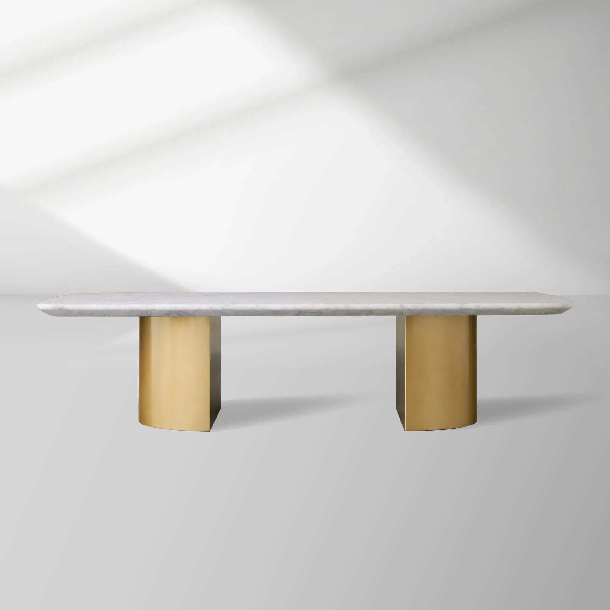 San Germani 72" Stone Coffee Table with Dauphine Metal Base
