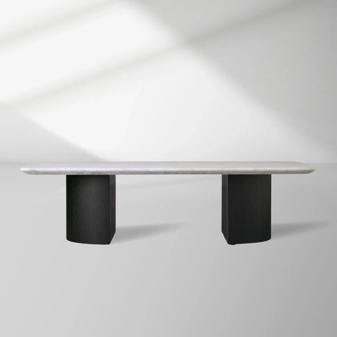 San Germani 72" Stone Coffee Table with Dauphine Metal Base