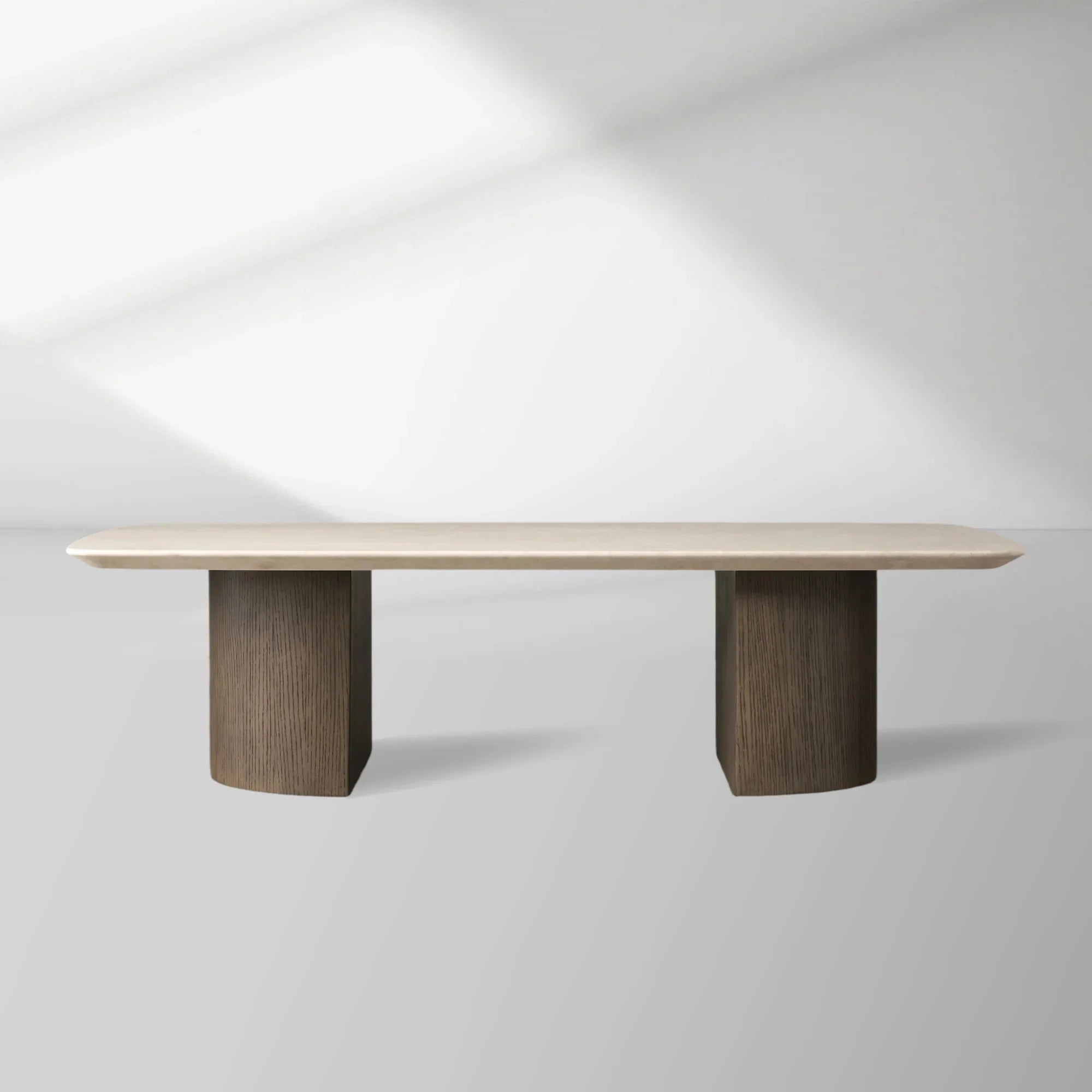 San Germani 72" Stone Coffee Table with Dauphine Metal Base