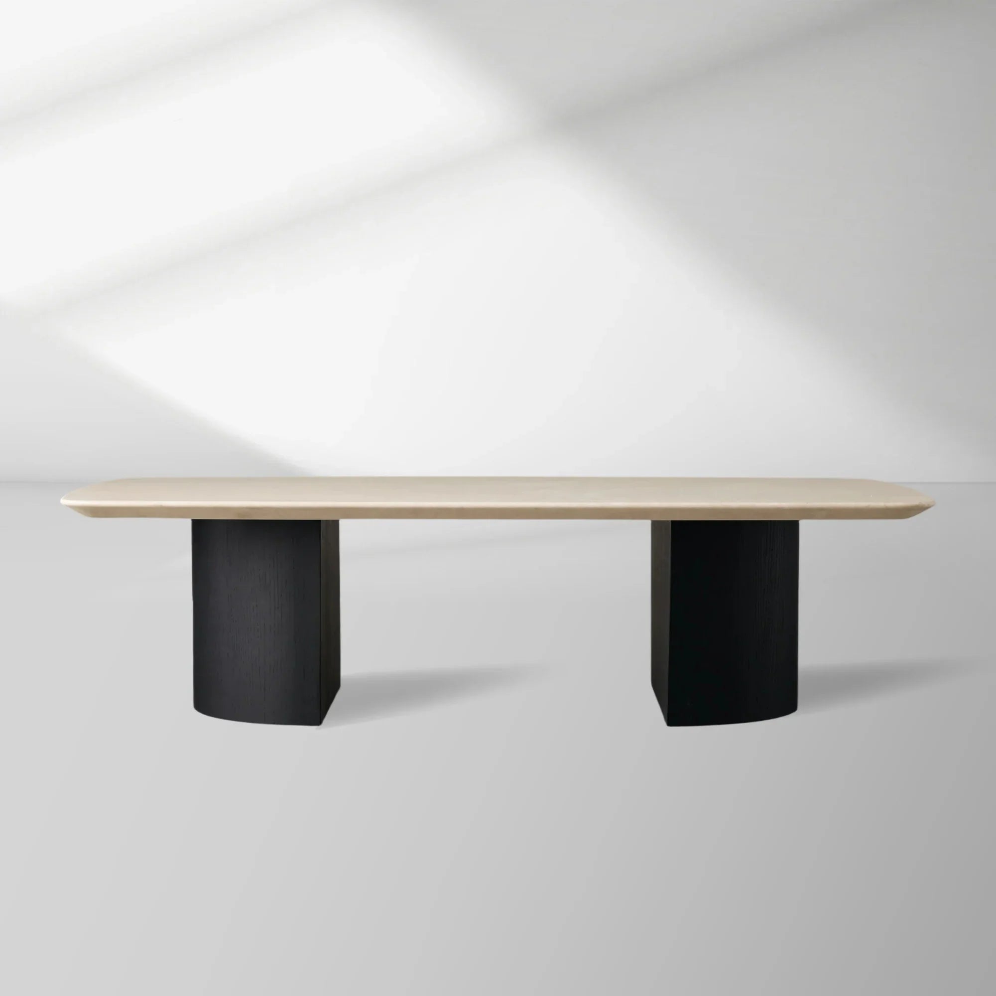 San Germani 72" Stone Coffee Table with Dauphine Metal Base