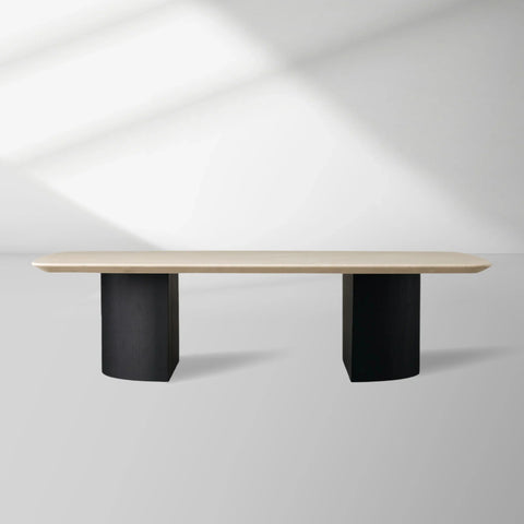 San Germani 72" Stone Coffee Table with Dauphine Metal Base
