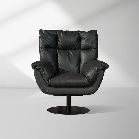 Deacon Microfiber Leather Swivel Recliner  & Ottoman