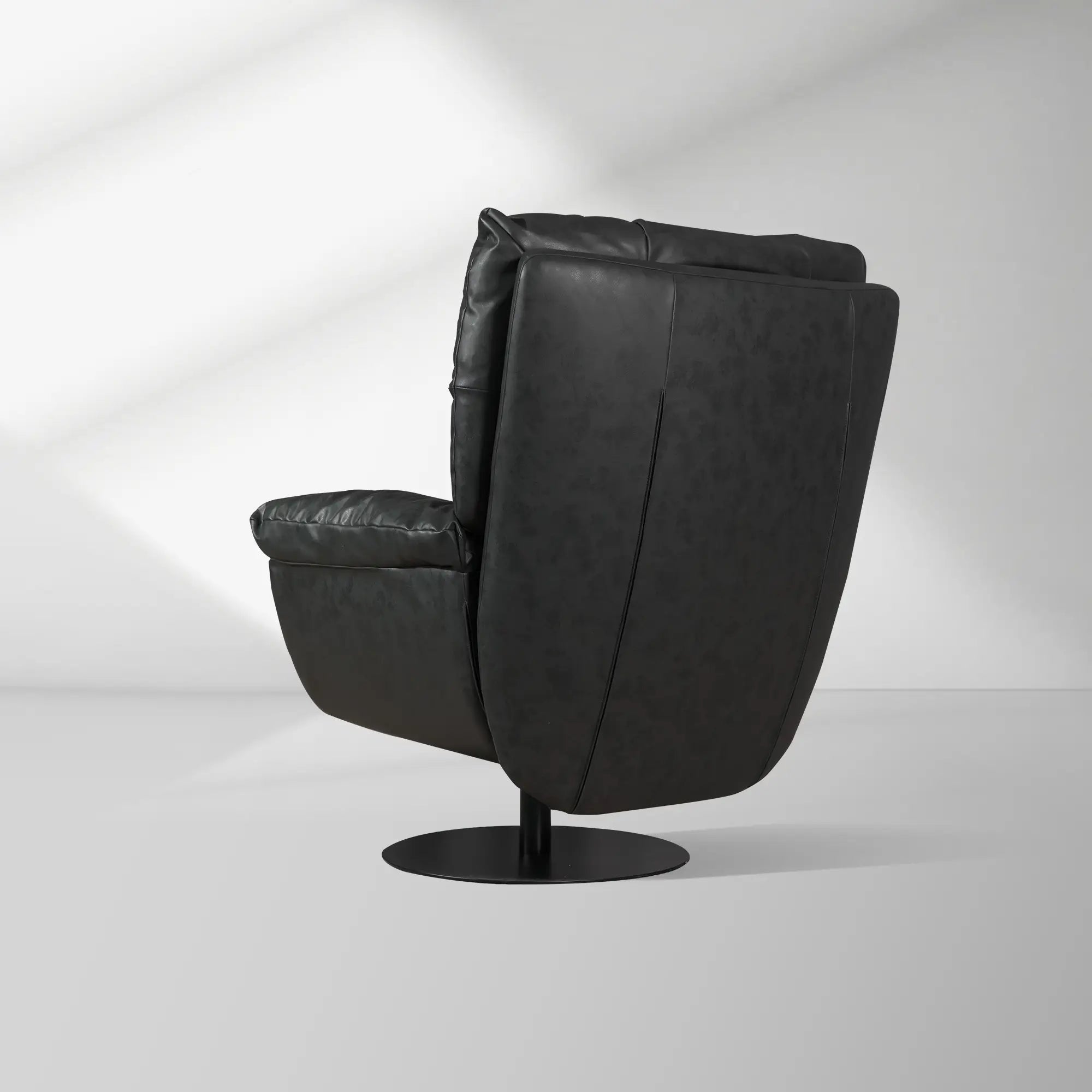 Deacon Microfiber Leather Swivel Recliner  & Ottoman