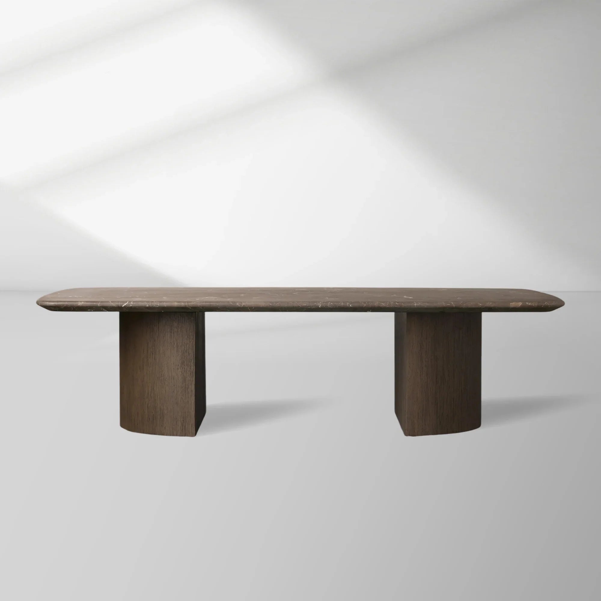 San Germani 72" Stone Coffee Table with Dauphine Metal Base