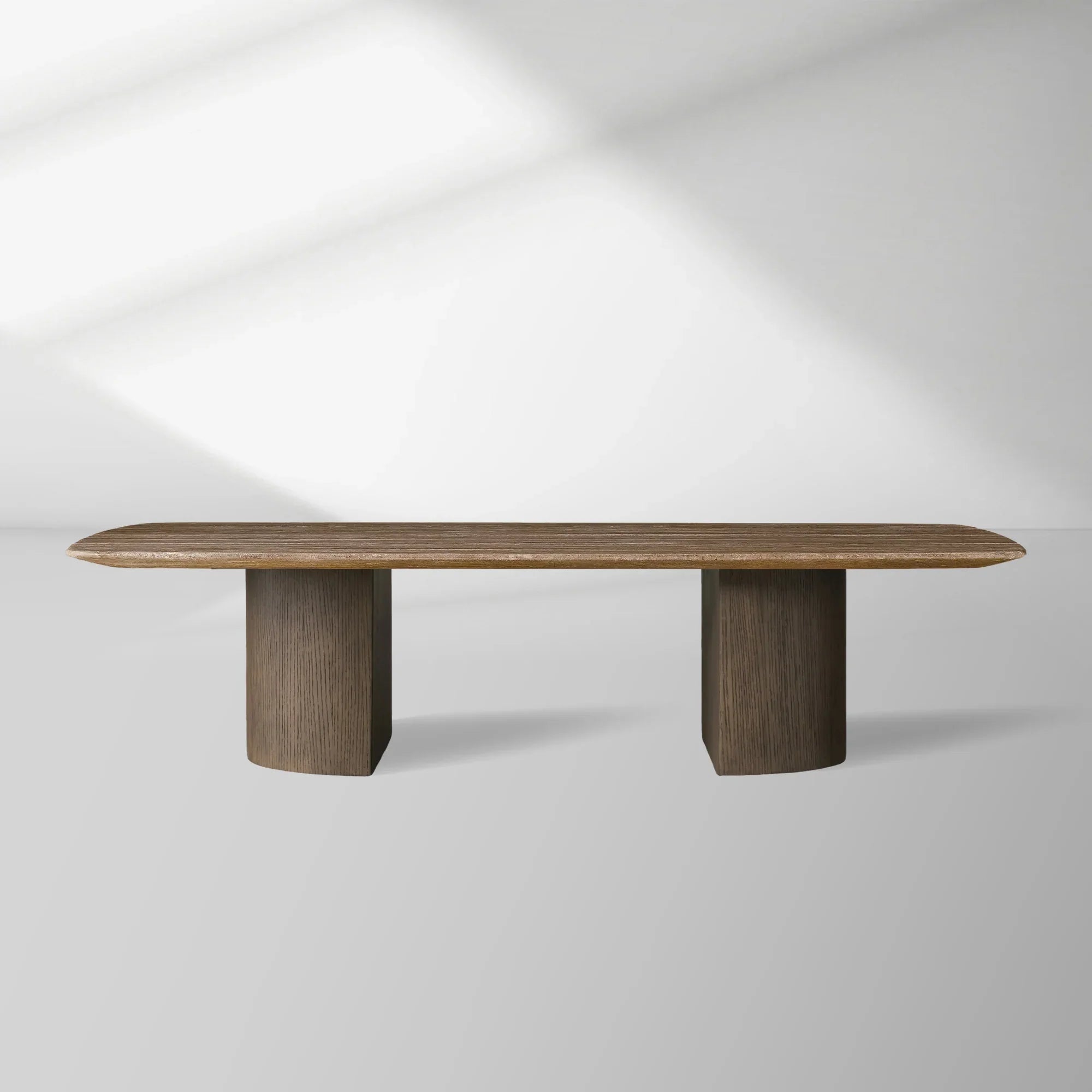 San Germani 72" Stone Coffee Table with Dauphine Metal Base