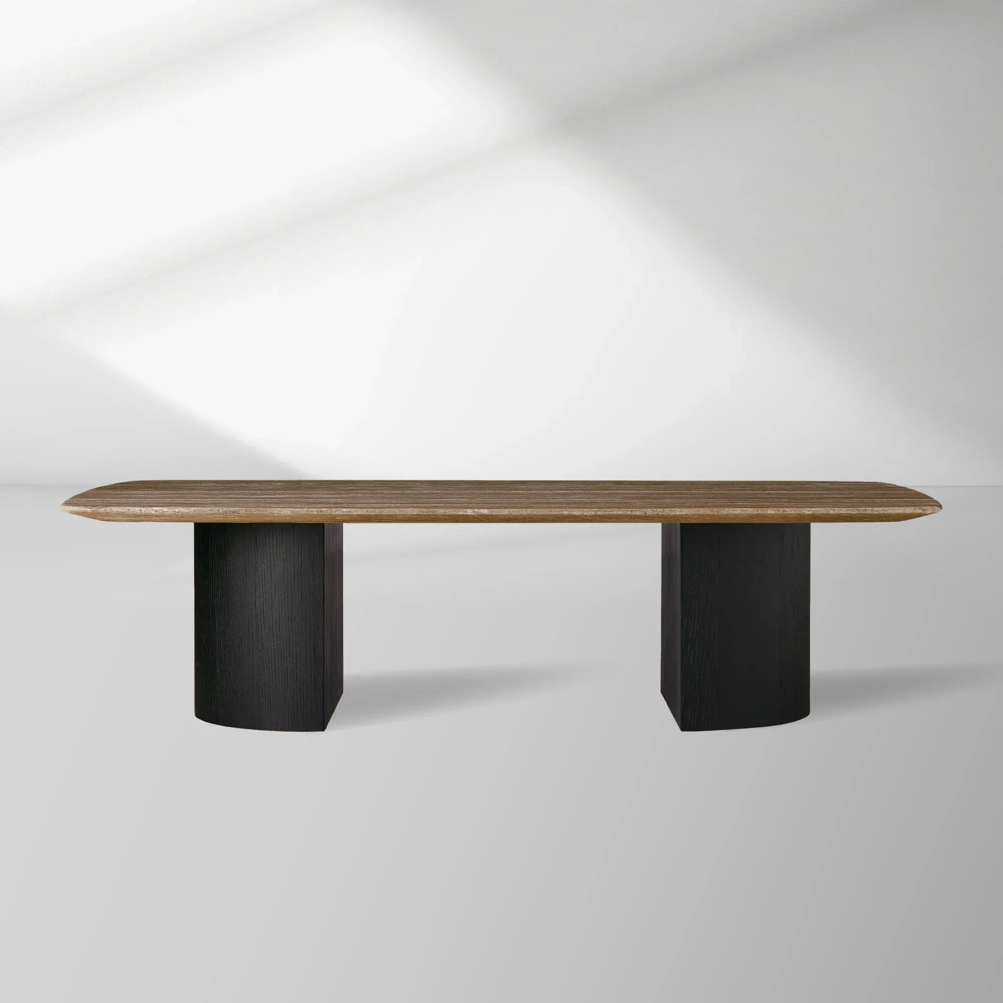 San Germani 72" Stone Coffee Table with Dauphine Metal Base