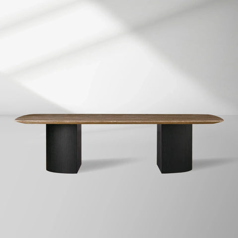 San Germani 72" Stone Coffee Table with Dauphine Metal Base