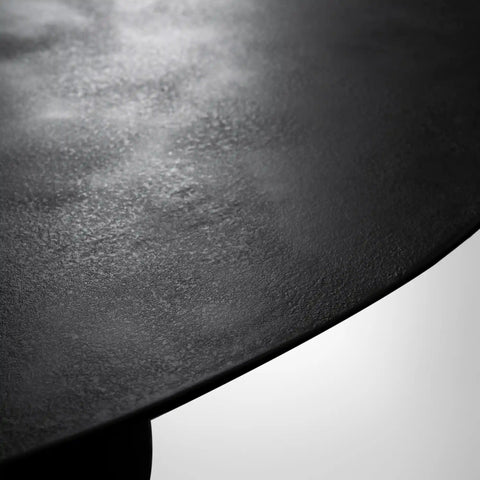 Kyoto Round Coffee Table Nickel-Plated Cast Aluminum Cocktail Table Living Room Metal Center Tea Table
