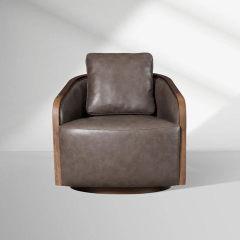 Pomona Microfiber Leather Swivel Chair