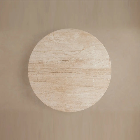 Hemmings Bistro Table Solid Stone Round Modern Minimalist Dining
