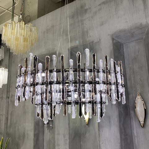 Sanjil Round Glass Chandelier