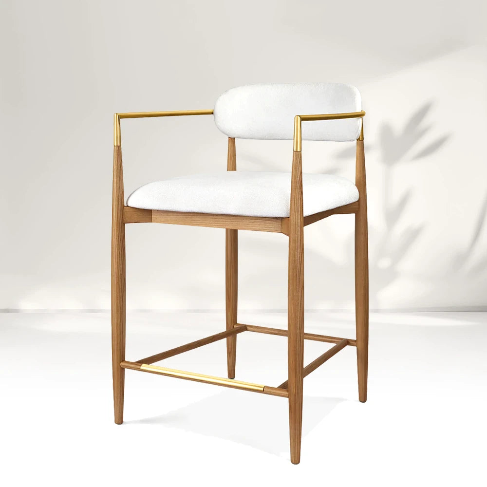 Jagger Stool with Antique Brass