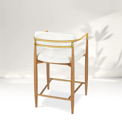 Jagger Stool with Antique Brass