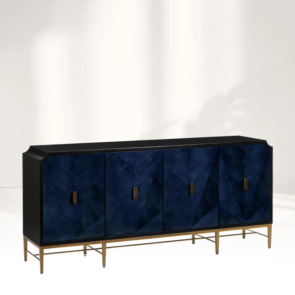 Kasta Wood & Brass Credenza