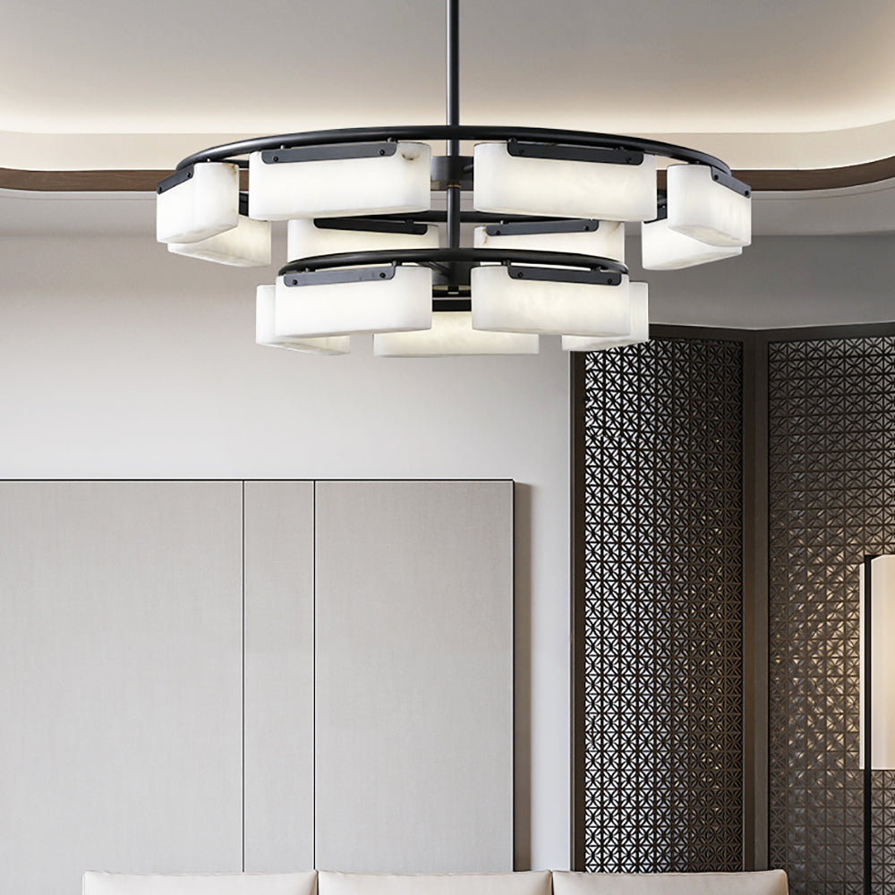 Leosley Modern Alabaster Fusion Chandelier