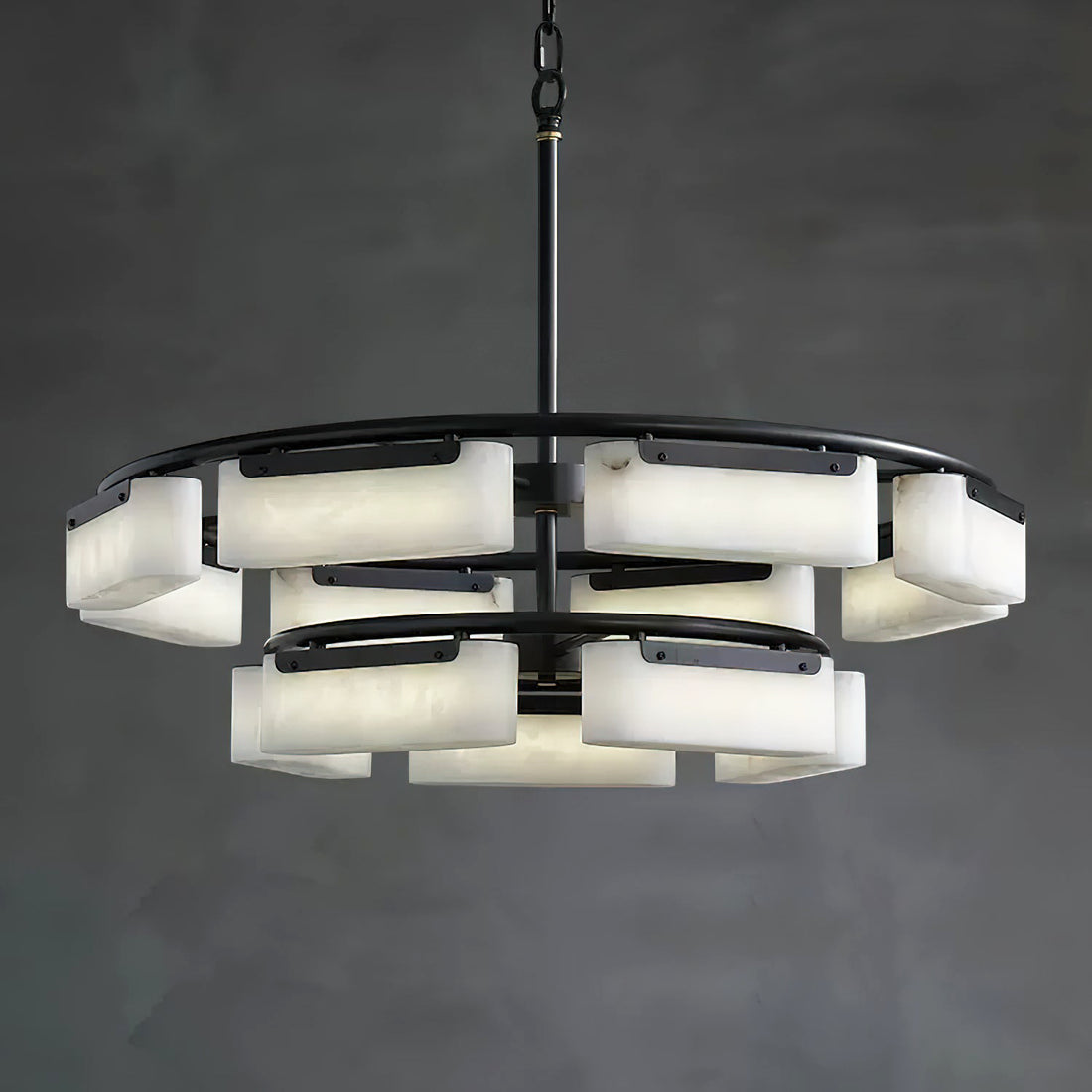 Leosley Modern Alabaster Fusion Chandelier