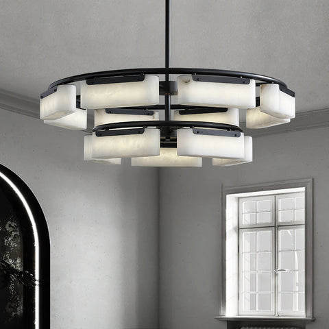 Leosley Modern Alabaster Fusion Chandelier