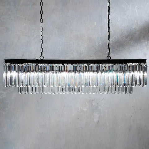 Leyard Tiered Rectangular Chandelier