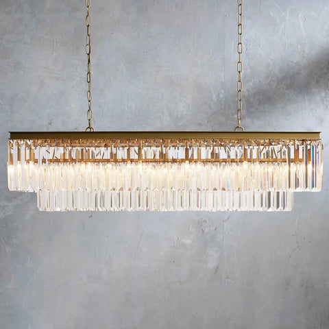 Leyard Tiered Rectangular Chandelier