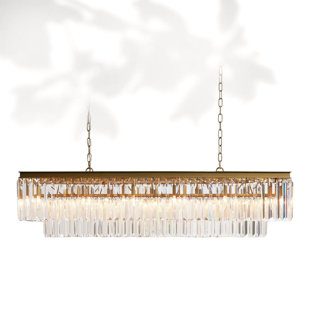 Leyard Tiered Rectangular Chandelier