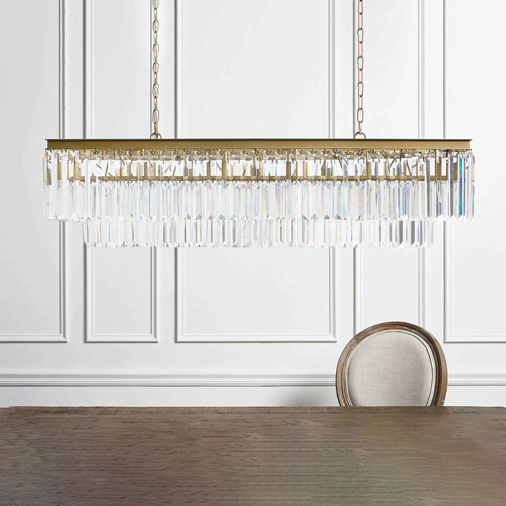 Leyard Tiered Rectangular Chandelier