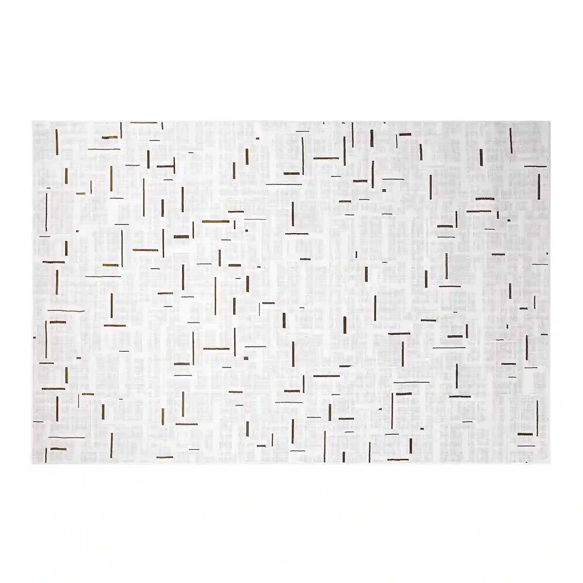 LiuJin Gilded Line Abstract Ivory Area Rug