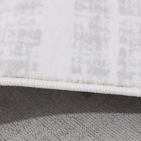 LiuJin Gilded Line Abstract Ivory Area Rug