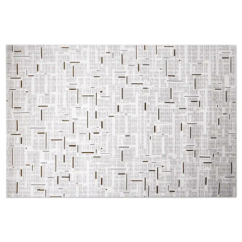 LiuJin Gilded Line Abstract Ivory Area Rug