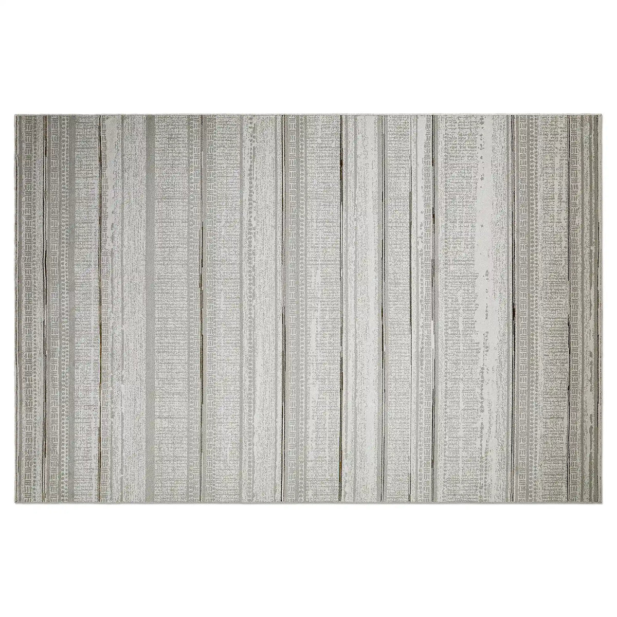 LiuJin Vertical Trace Abstract Ivory Area Rug