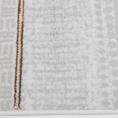 LiuJin Vertical Trace Abstract Ivory Area Rug