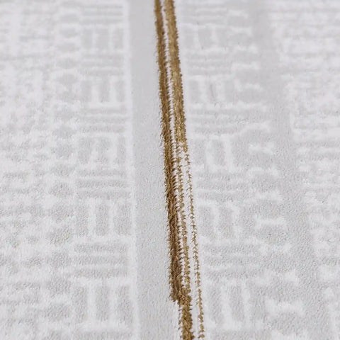LiuJin Vertical Trace Abstract Ivory Area Rug
